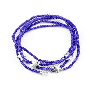 Blue stars stretchy bracelet